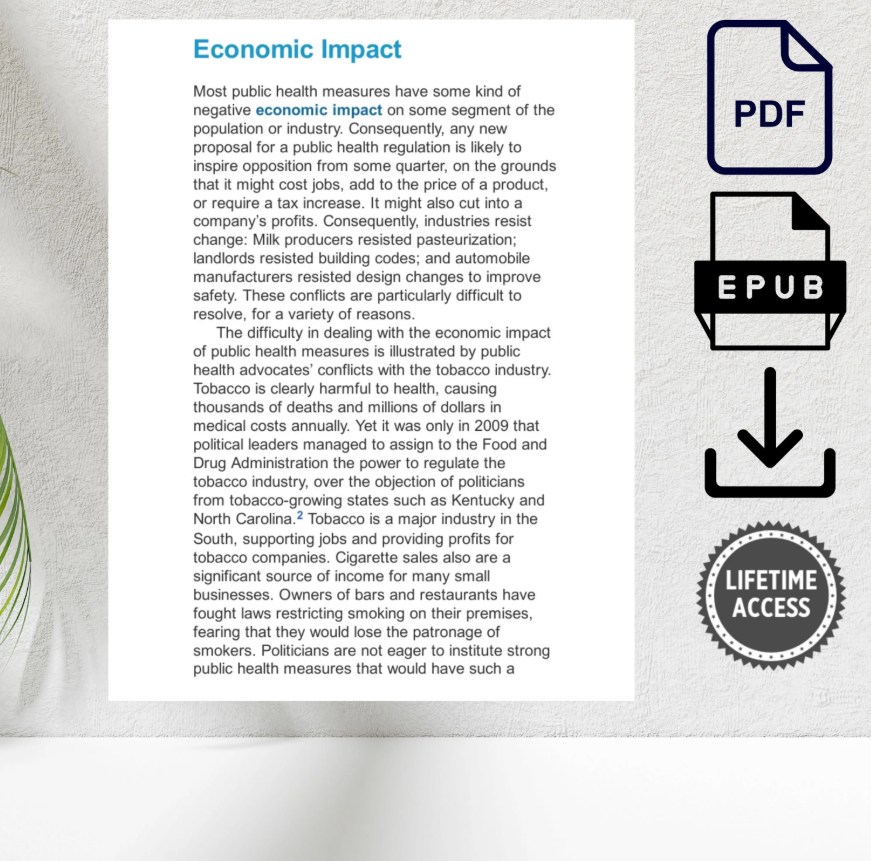 Public Health textbook for students studying epidemiology, environmental health, and health promotion.