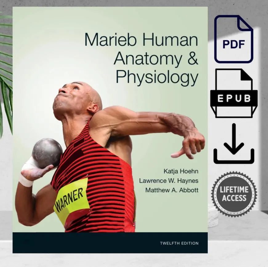 Marieb Human Anatomy and Physiology 12th Edition textbook cover for A&P students